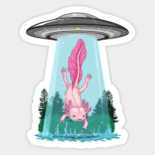 Axolotl Abduction Adventure Sticker